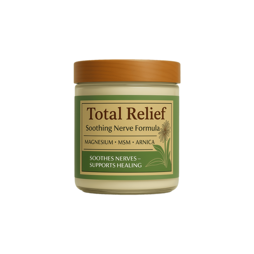 HiRelief Total Relief Magnesium Cream for Nerves & Muscles, Fast-Absorbing Topical Magnesium Chloride Cream with MSM, Arnica & Vitamin B6, Soothing Body Cream for Feet, Legs & Joints, 4 oz (1 Month Supply)