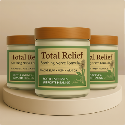 HiRelief Total Relief Magnesium Cream for Nerves & Muscles, Fast-Absorbing Topical Magnesium Chloride Cream with MSM, Arnica & Vitamin B6, Soothing Body Cream for Feet, Legs & Joints, 4 oz (1 Month Supply)